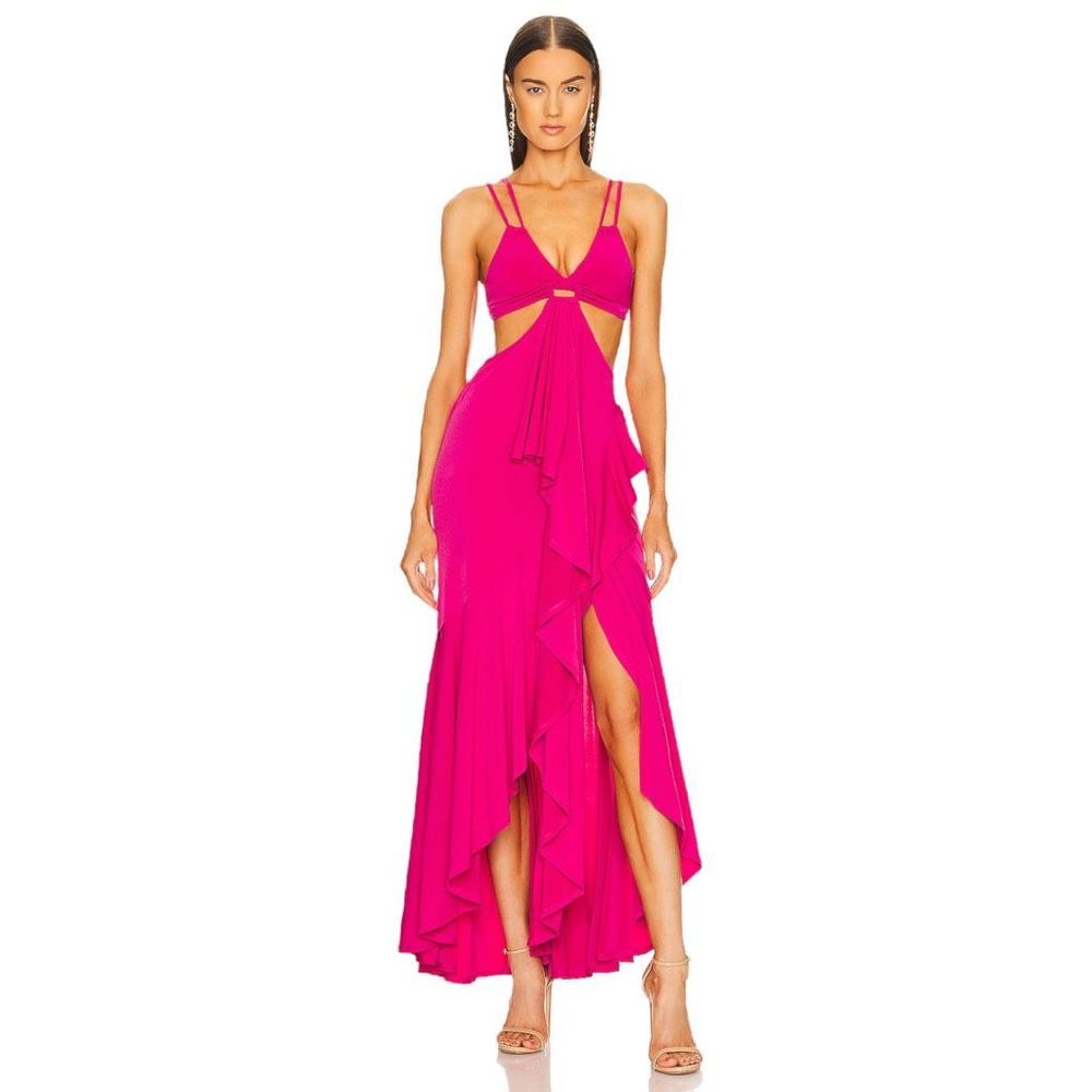 Michael Costello x REVOLVE Trent Gown in Hot Pink
